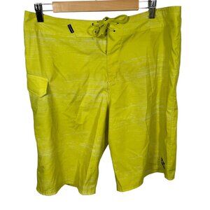 Oakley Board Shorts Mens Size 34 Bright Yellow Swim Beach Summer Volt